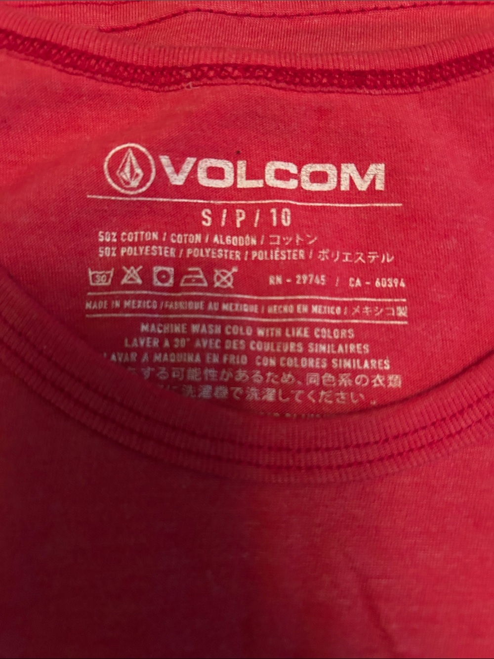 Volcom Red Girls' Racerback Tank Top - Picture 2 of 3
